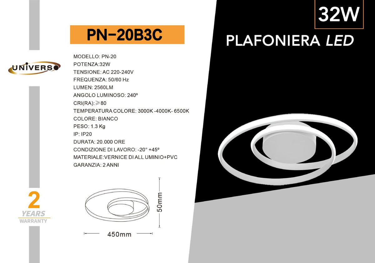 Lampadario Da Soffitto Universo – PN-20B3C