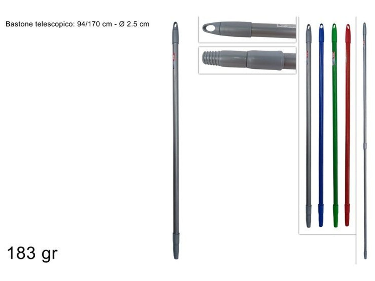 BASTONE TELESCOPICO METALLO 94 170 cm 183 gr 4COL