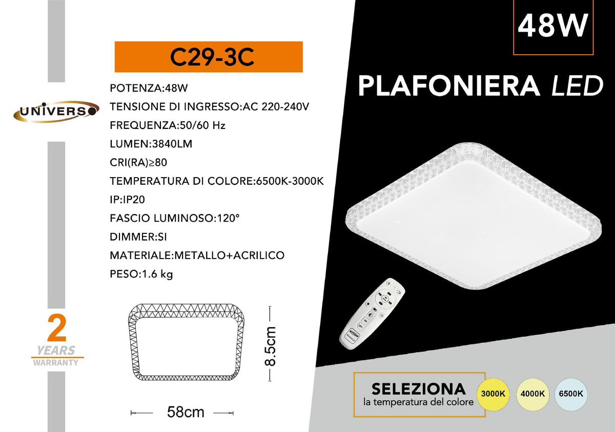 Plafoniera Da Soffitto Universo – C29-3C