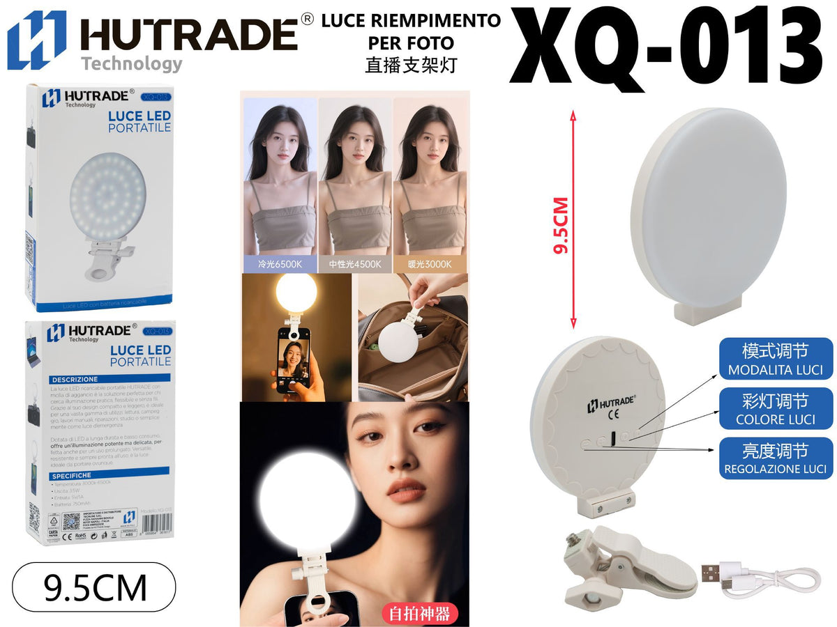 XQ-013 LUCE RIEMPIMENTO SELFIE PER TELEFONO A PINZA