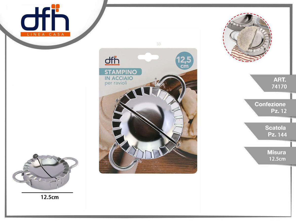 STAMPINO IN ACCIAIO PER RAVIOLI 12.5 cm