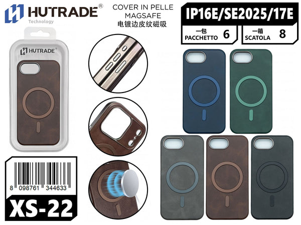 XS-22 COVER IN PELLE MAGSAFE IP16E/SE 2025/17E