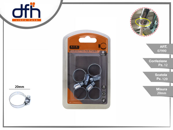 MORSETTO PER TUBO 20 mm 4 pz