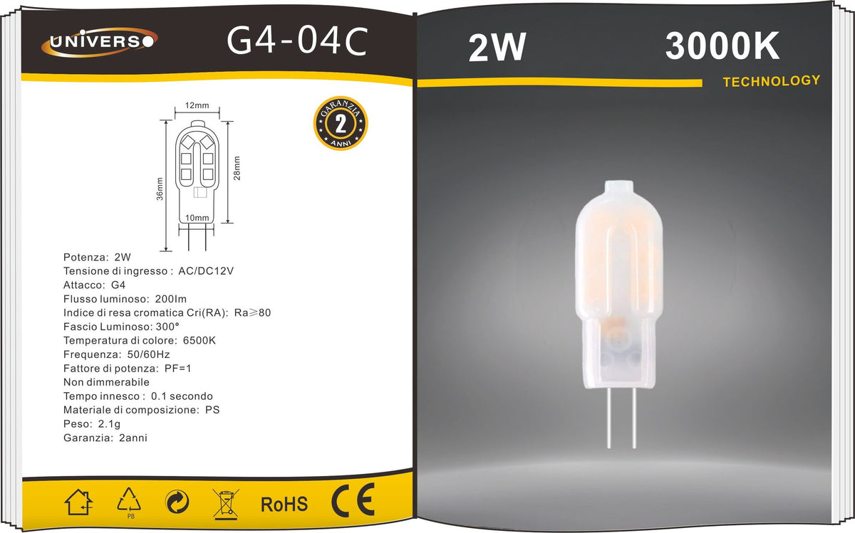 Lampadina LED Universo – G4-04C