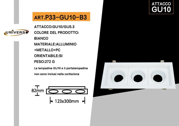 Porta Faretto Universo – P33-B3