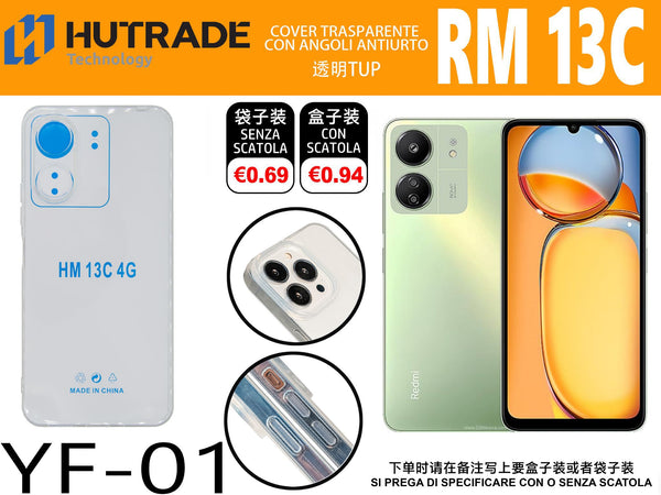 COVER TRASPARENTE REDMI 13C – YF01 011840