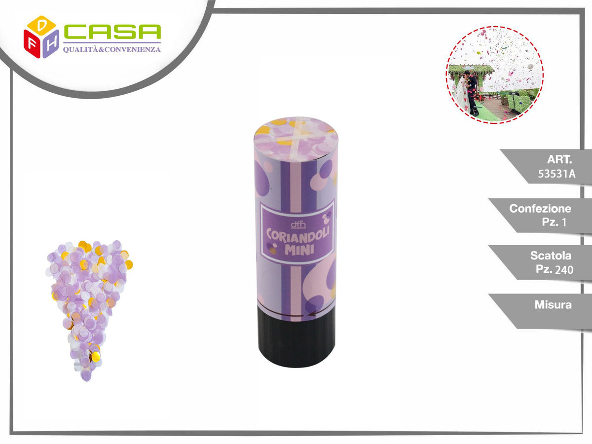 Sparacoriandoli mini con coriandoli rotondi