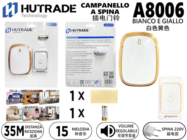 Campanello wireless a corrente, formato digitale 01