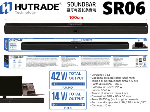 SR06 SOUNDBAR BLUETOOTH PER TV