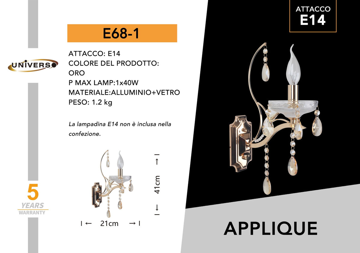 Applique Muro Universo – E68-1