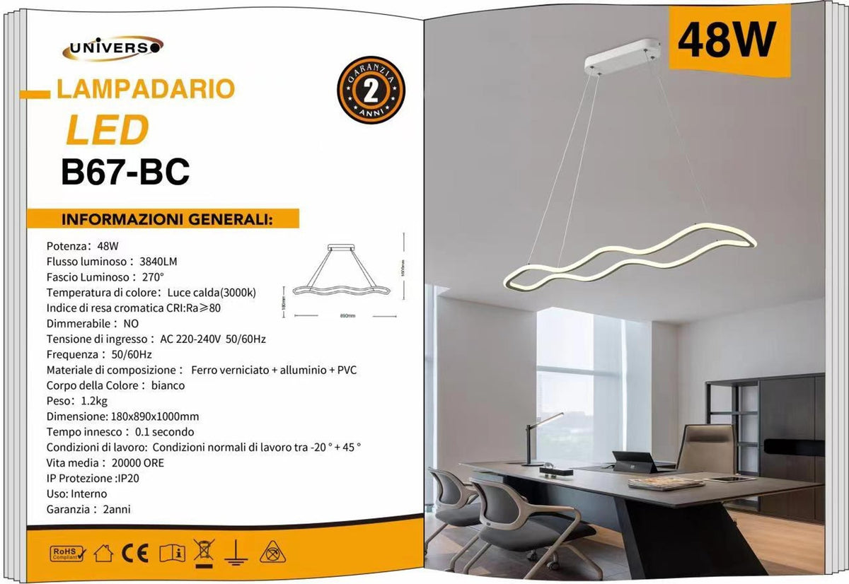 Lampada Da Soffitto Universo – B67-BC