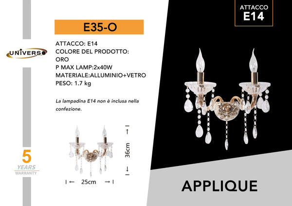 Applique Da Muro Universo – E35-O