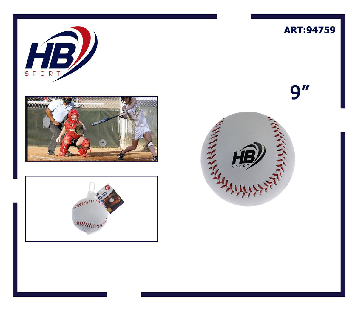 PALLA DA BASEBALL 6 cm