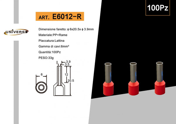 Terminali e capicorda – E6012-R