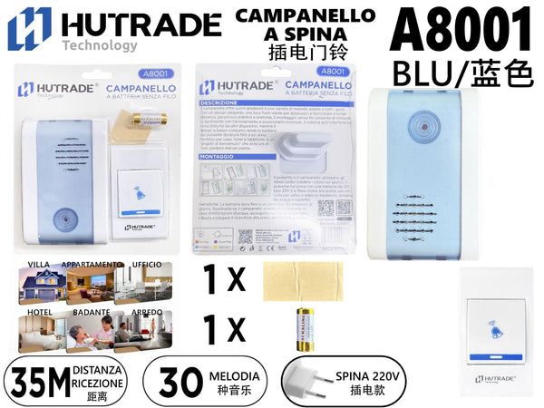Campanello wireless A8001 a corrente