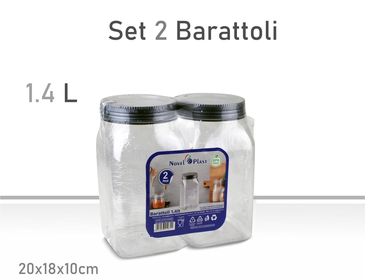 Set 2 barattoli pp 1.4lt
