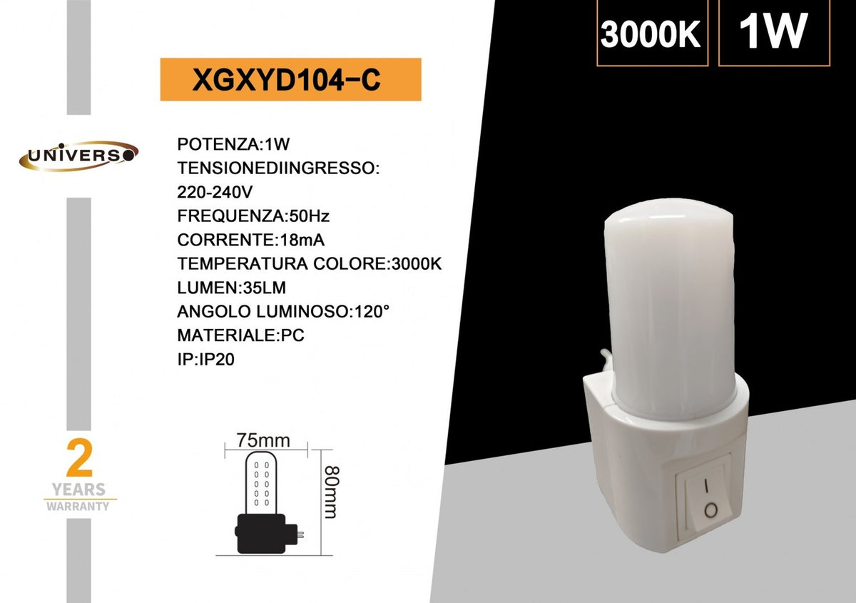 Luce notturna – XGXYD104-C / XGXYD104-N