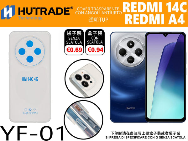 COVER TRASPARENTE REDMI 14C/REDMI A4 – YF01 011902