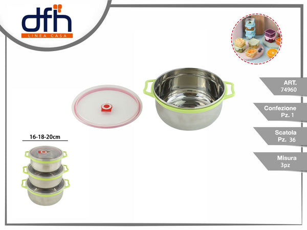 CONTENITORE ACCIAIO 16-18-20 3 pz