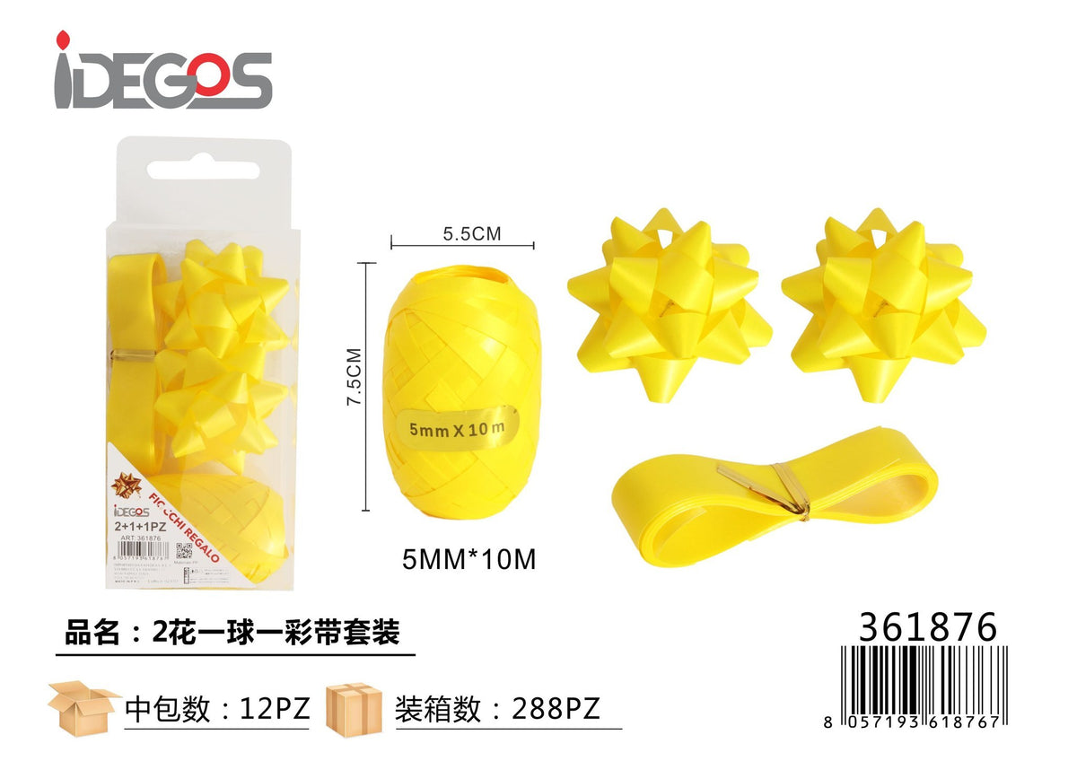 Set di fiocchi e nastro per confezioni regalo