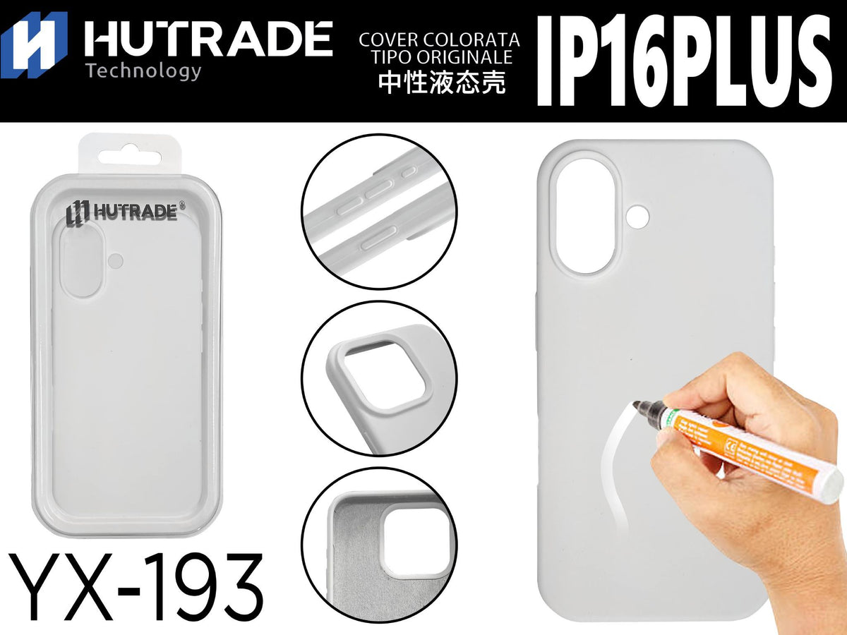 YX-193 COVER COLORATA IN GOMMA IP16 PLUS BIANCO