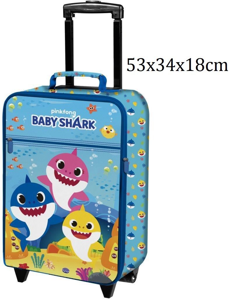 Baby Shark, trolley morbido per bambini 53 × 34 × 18 cm