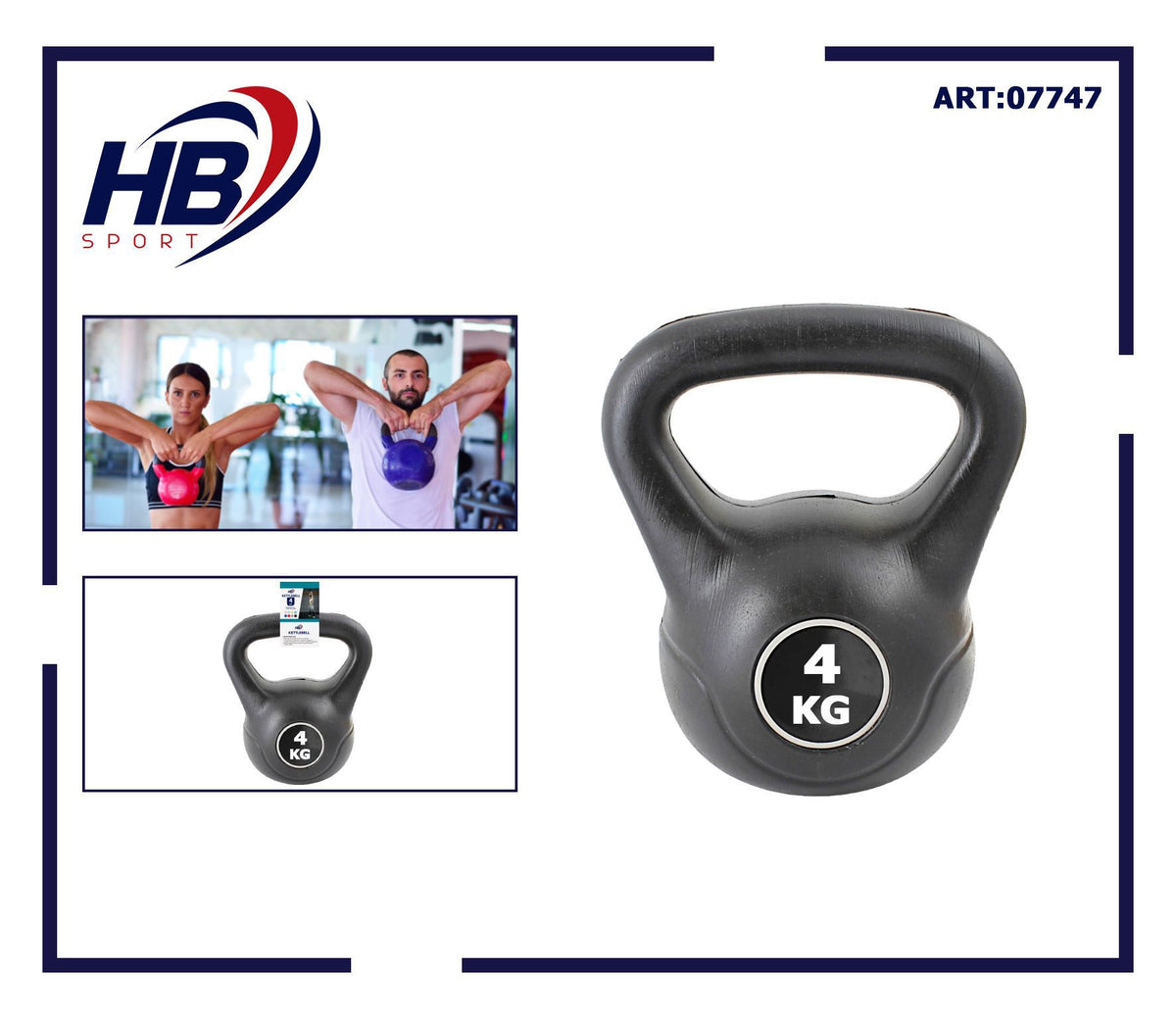 Kettlebell in cemento con maniglia integrata
