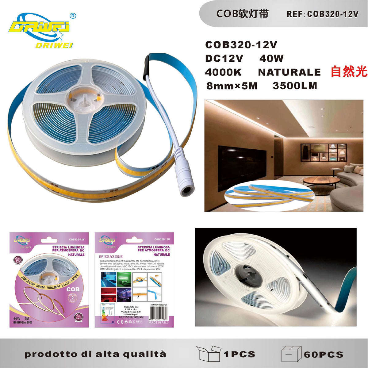 Strisce luminose COB