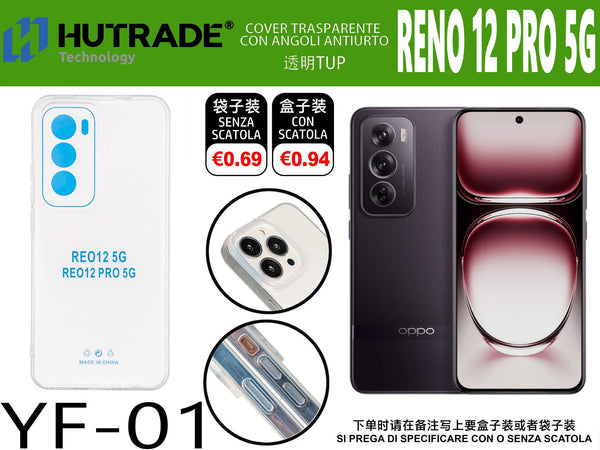 COVER TRASPARENTE OPPO RENO 12 PRO – YF01 011884