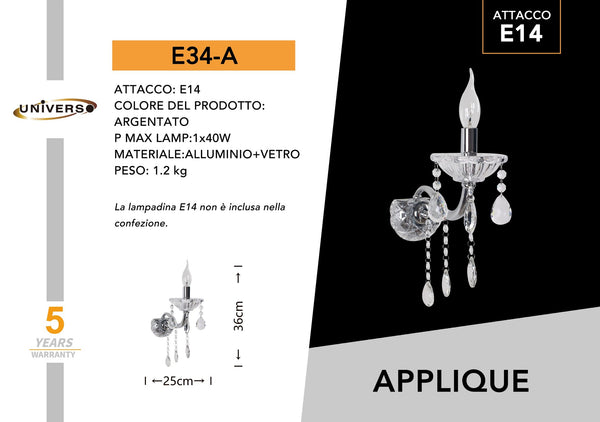 Applique Da Parete Universo – E34-A