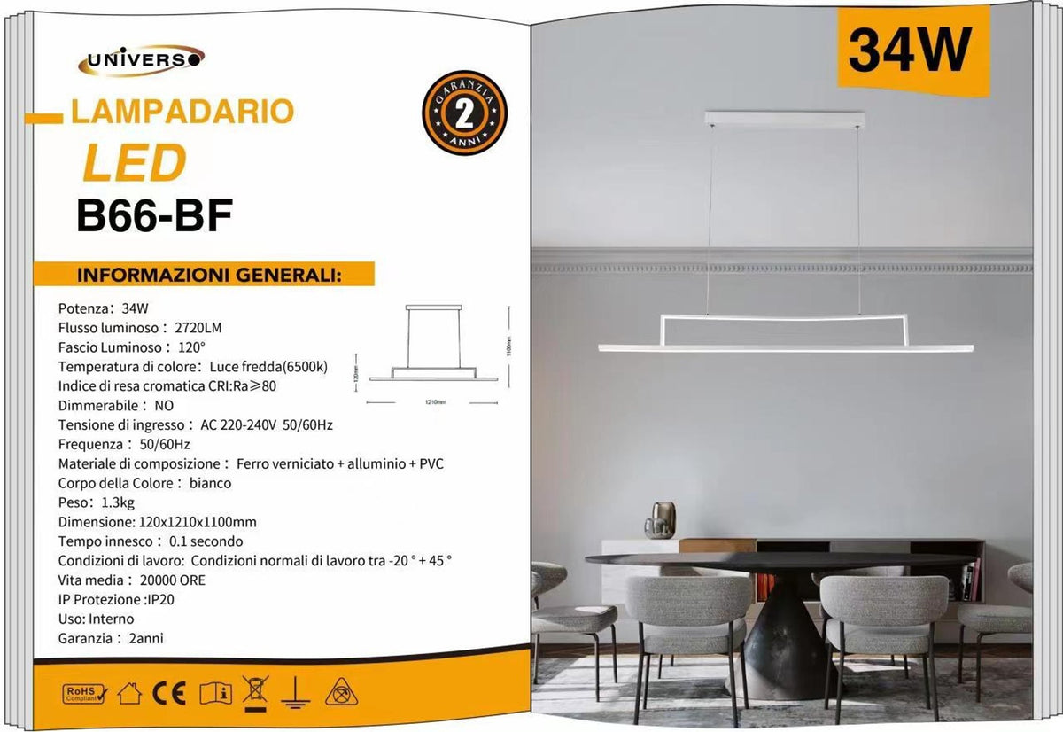 Lampada Da Soffitto Universo – B66-BF