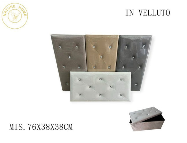 Pouf · POUF CON STRASS IN VELLUT