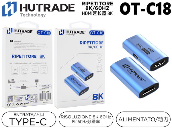 OT-C18 HDMI ADATTATORE PER PC 8K