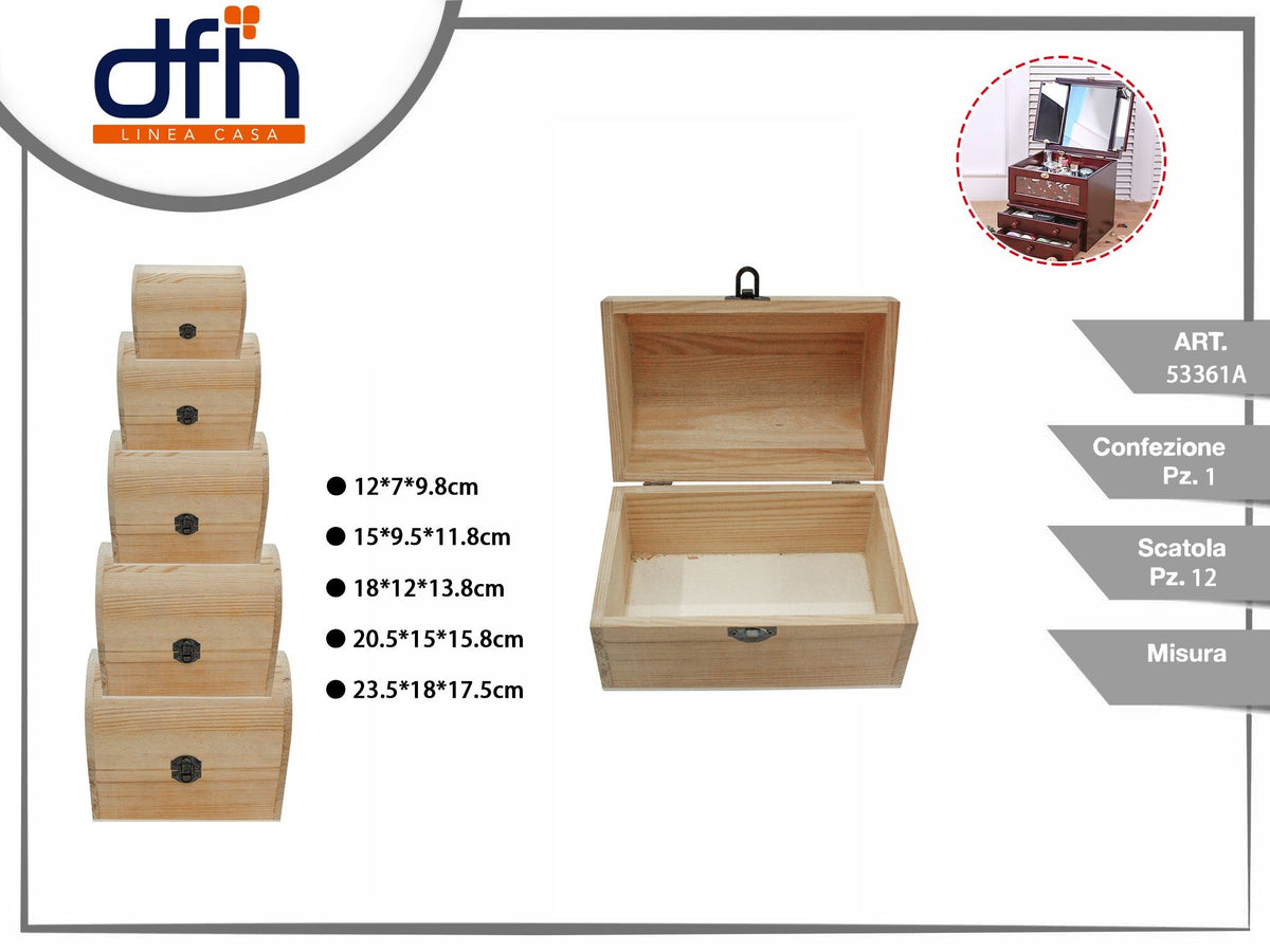 SCATOLE IN LEGNO 5 pz