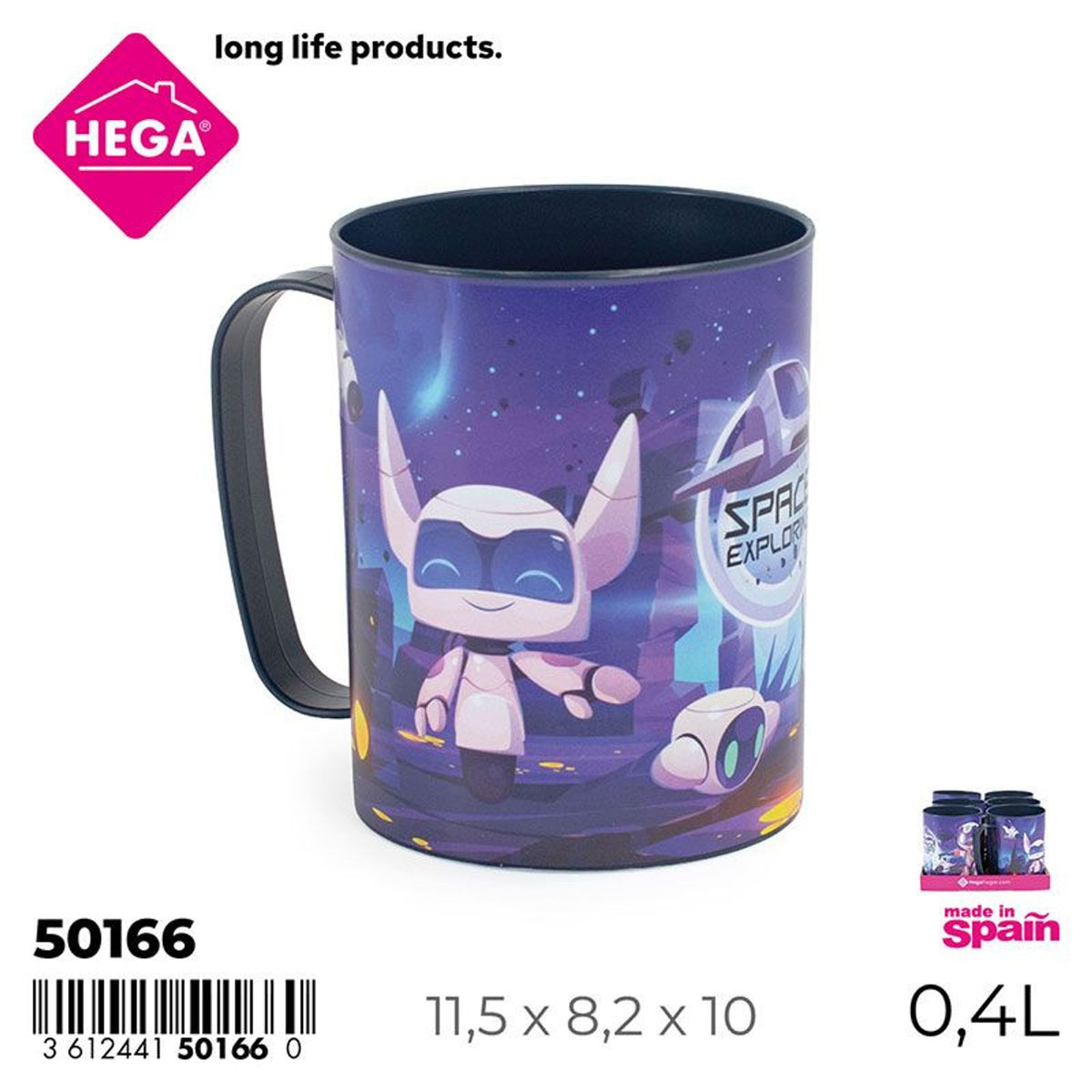 Tazza mug iml avventura spaziale 0,4l. blu