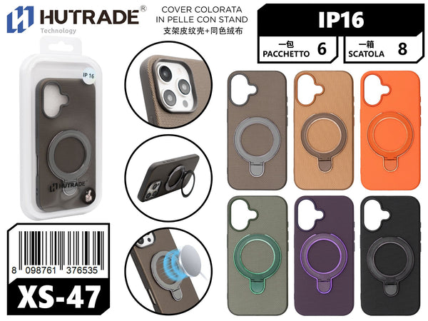 XS-47 COVER COLORATA IN PELLE CON STAND IP16