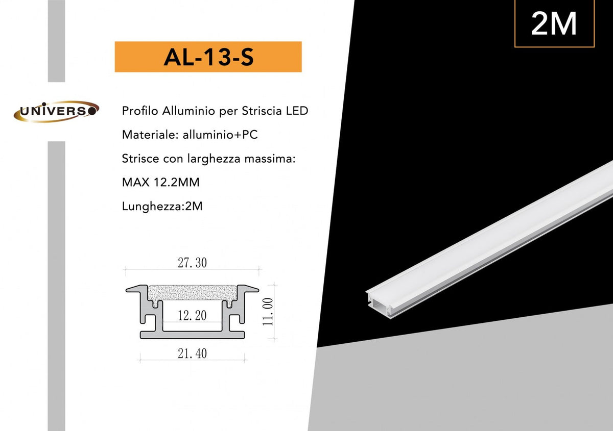 Profilo per strisce LED – AL-13-S