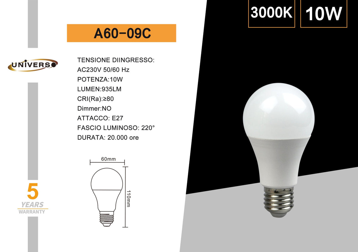 Lampadina LED Universo – A60-09C