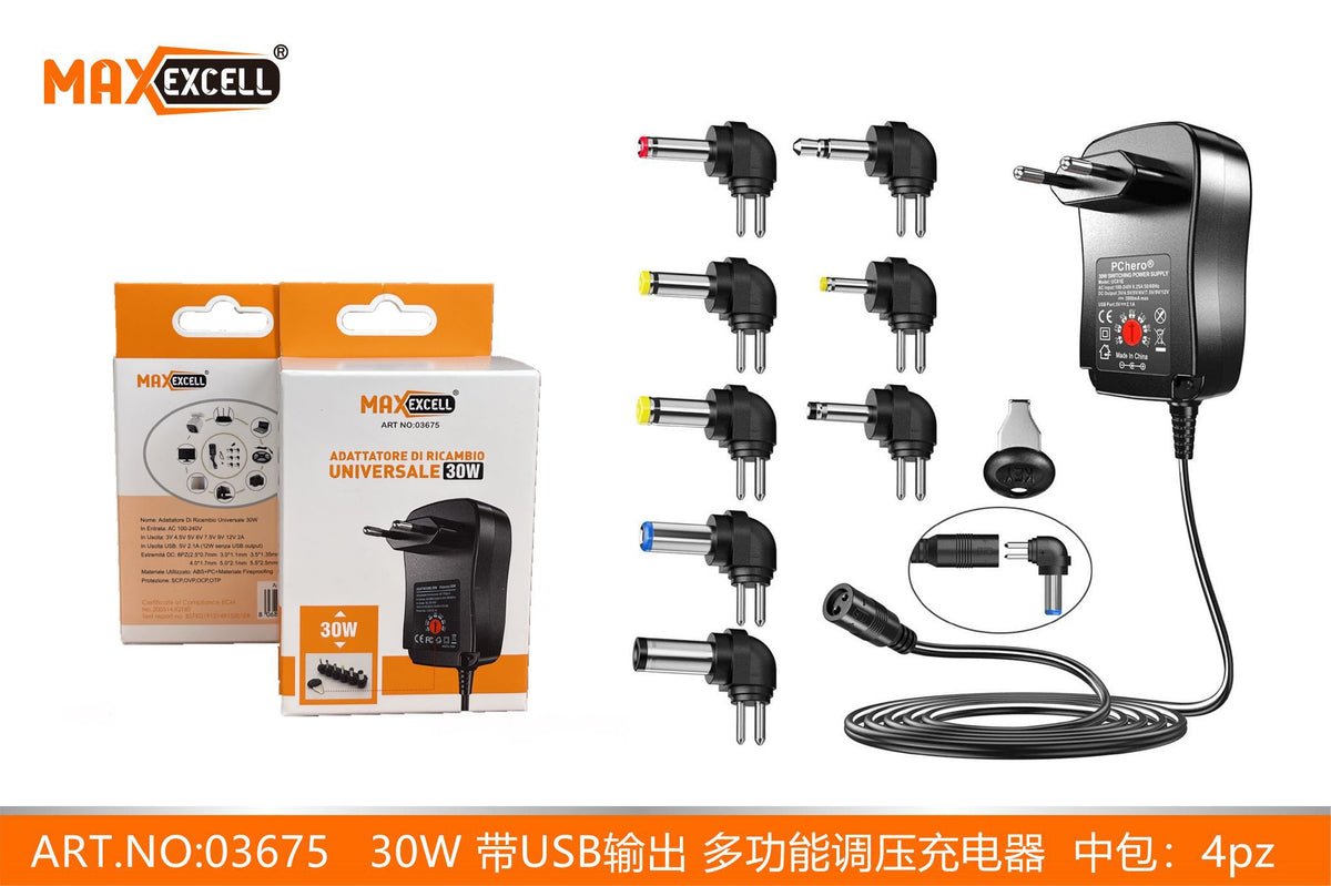 30W 3V-12V Adattatore Universale