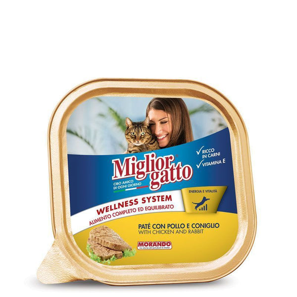 Paté per gatti Migliorgatto con pollo e coniglio 100 g