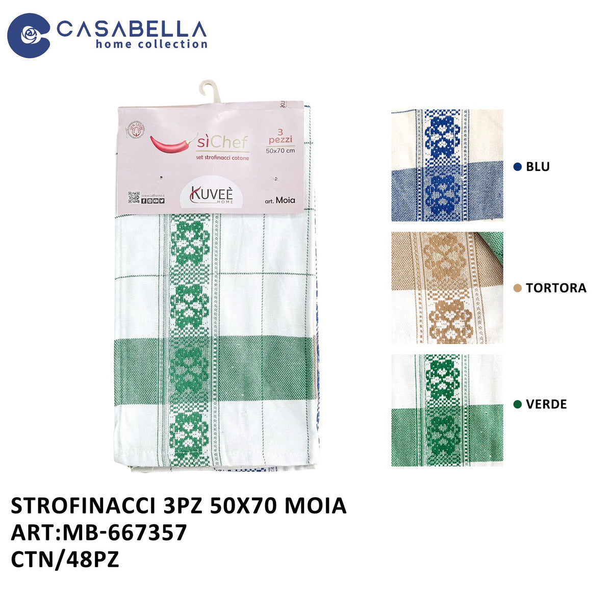 Strofinacci 3PZ 50X70 Moia