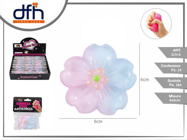 Gioco antistress a forma di fiore, 6 × 6 cm