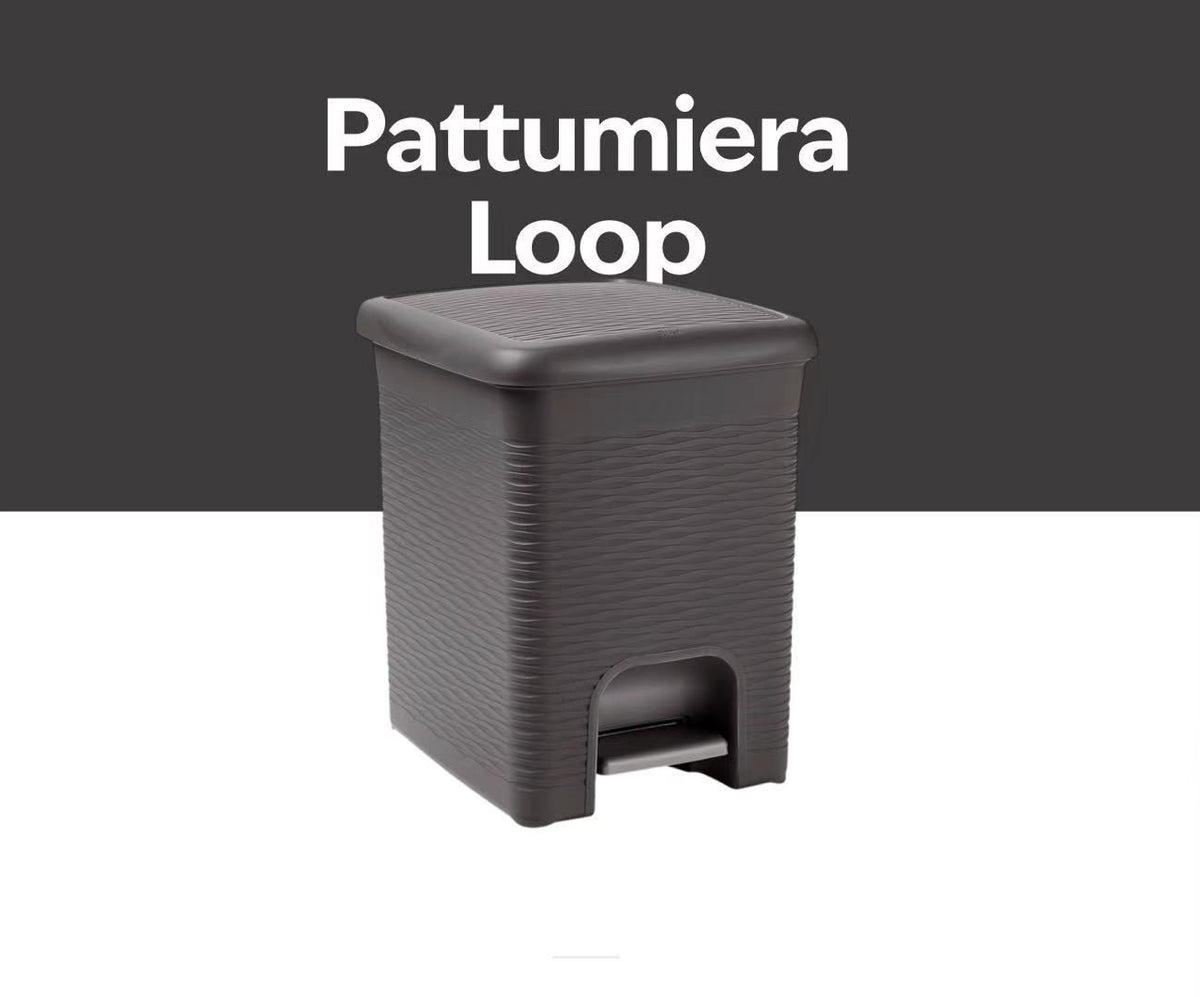 VECA PATTUMIERA LOOP 16L 27X32XH34CM PLASTICA GRIGIO SCURO