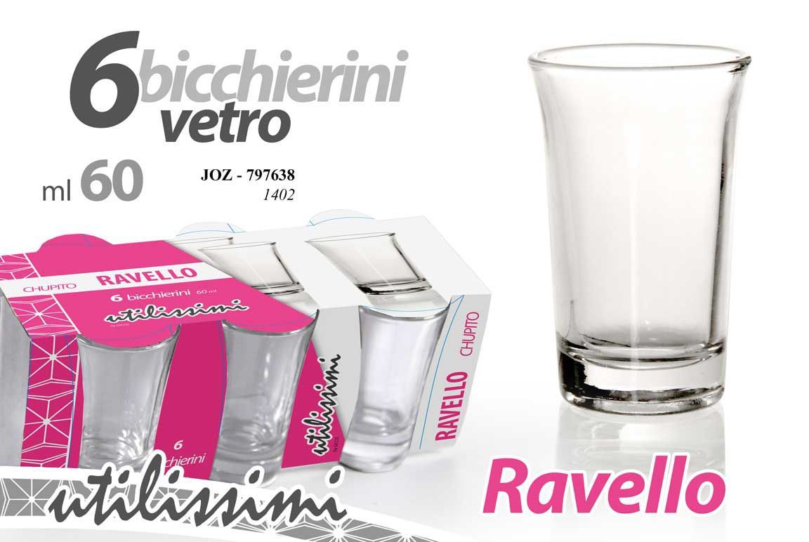 Set di 6 bicchierini Ravello, 60 ml
