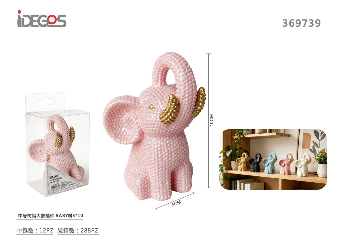 Elefante decorativo in resina