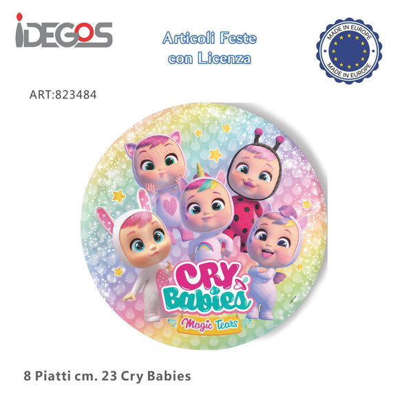 Piatti Cry Babies, 23 cm, 8 pezzi