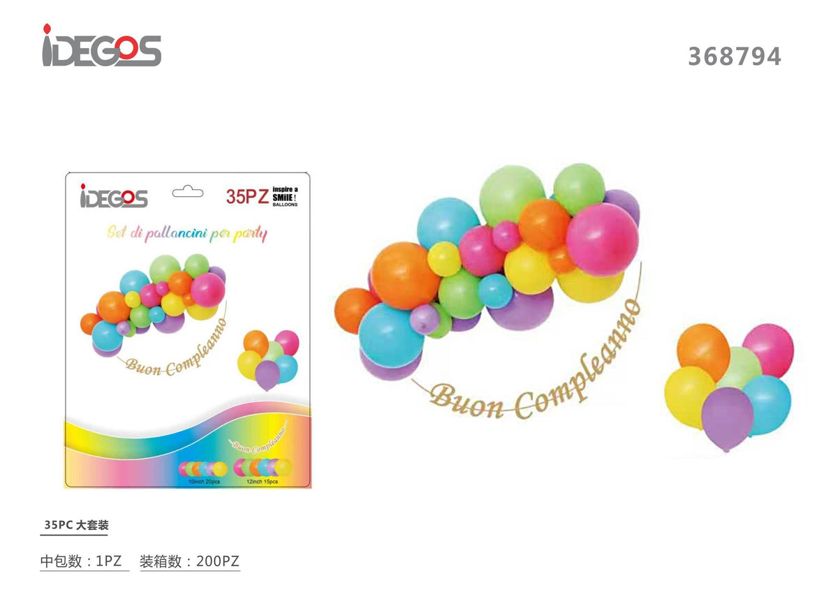 Set di palloncini in lattice, 3 pezzi