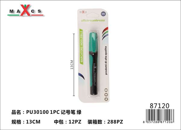 Pennarello PU30100, verde, confezione da 1 pezzo