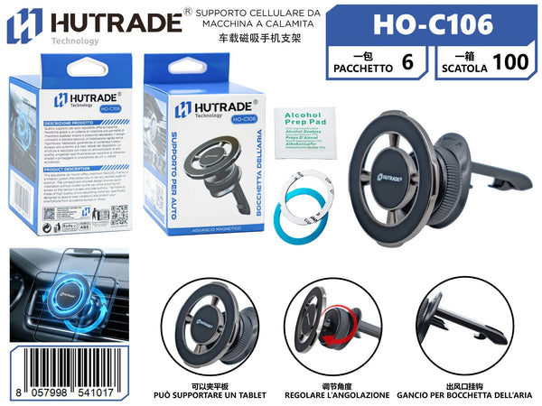HO-C106 SUPPORTO CELLULARE DA MACCHINA A CALAMITA NERA