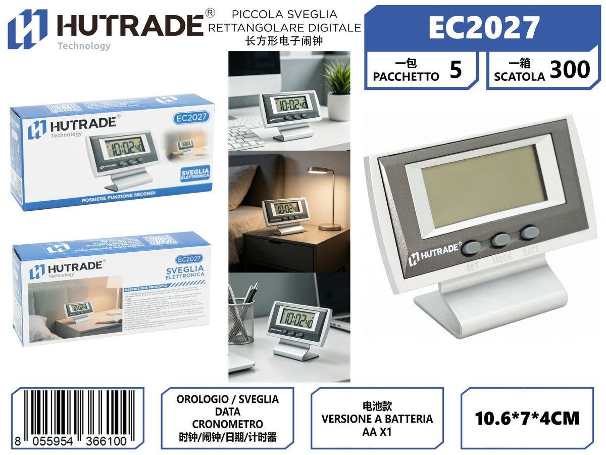 EC2027 PICCOLA SVEGLIA RETTANGOLARE DIGITALE